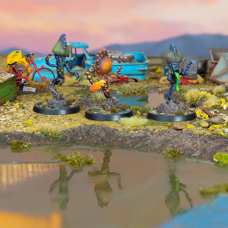 موديفيوس Modiphius Entertainment: Fallout: Miniatures - Super Mutant - Floaters - 3 أشكال من الراتنج، غير مطلية وغير مجمعة، لعبة RPG، Wilds of Appalachia، مرخصة - Image 2